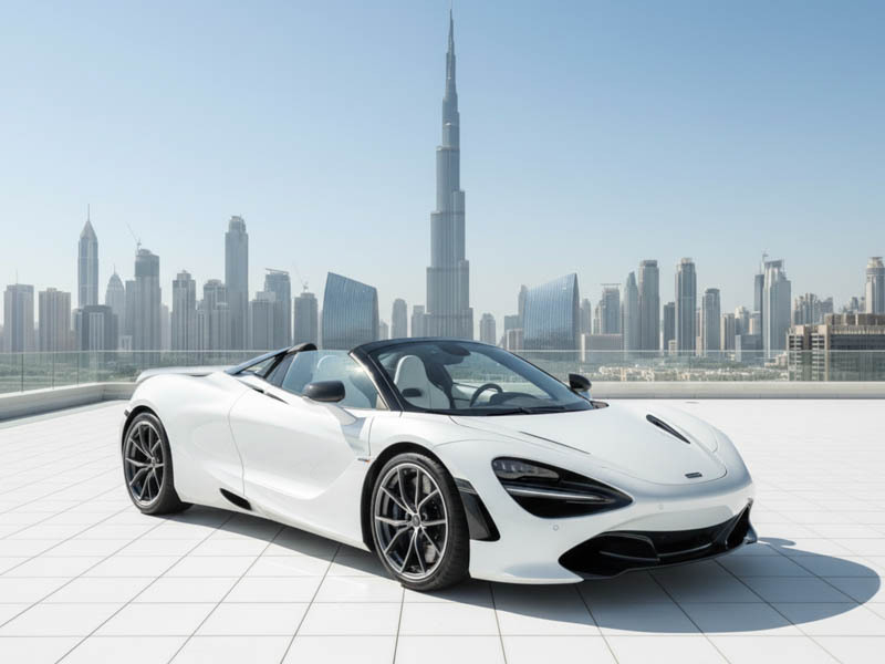 Rent a McLaren 720S Spyder White