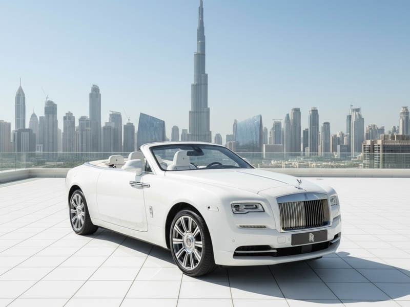 Rent a Rolls Royce  Dawn White 